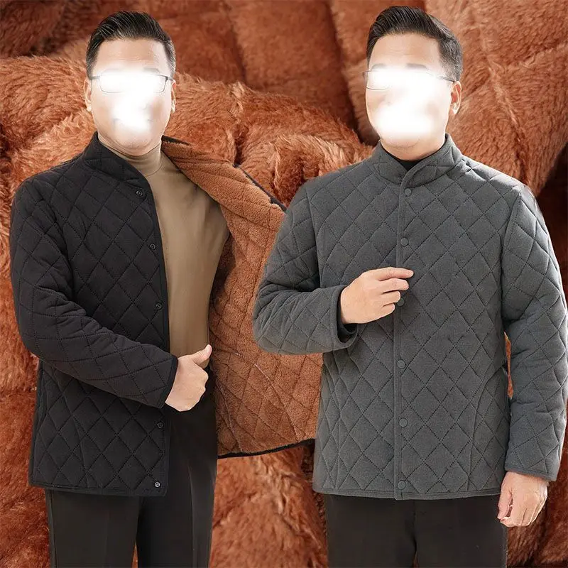 طقم جايت وسراويل من القطن للرجال من Thiened Fce ملابس داخلية للاحتفاظ بالدفء لملابس خارجية مضادة للبرد في منتصف العمر #1