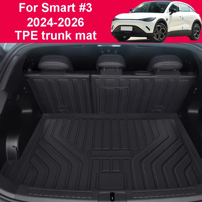 

For Smart #3 2024 2025 2026 Car Trunk Mat Decoration Interior Accessory TPE Material Protective Mat Antifouling