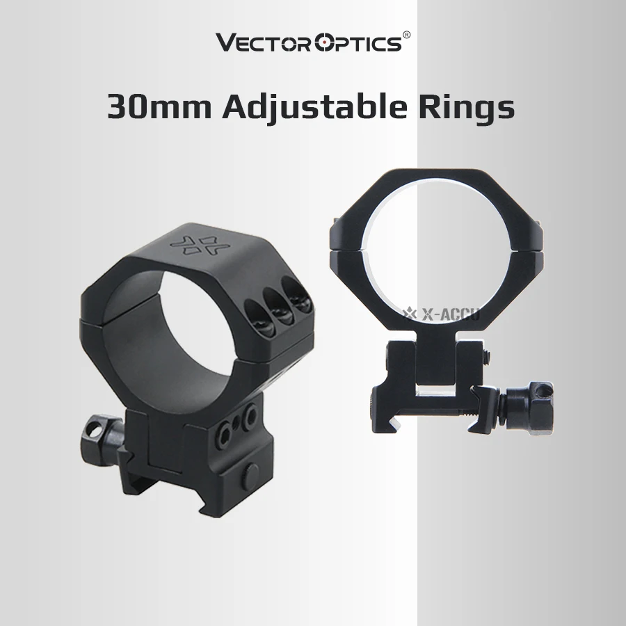 

Vector Optics Dia 30Mm Adjustable Elevation Dovetail Picatinny Mount Ring for Riflescope Optical Mount