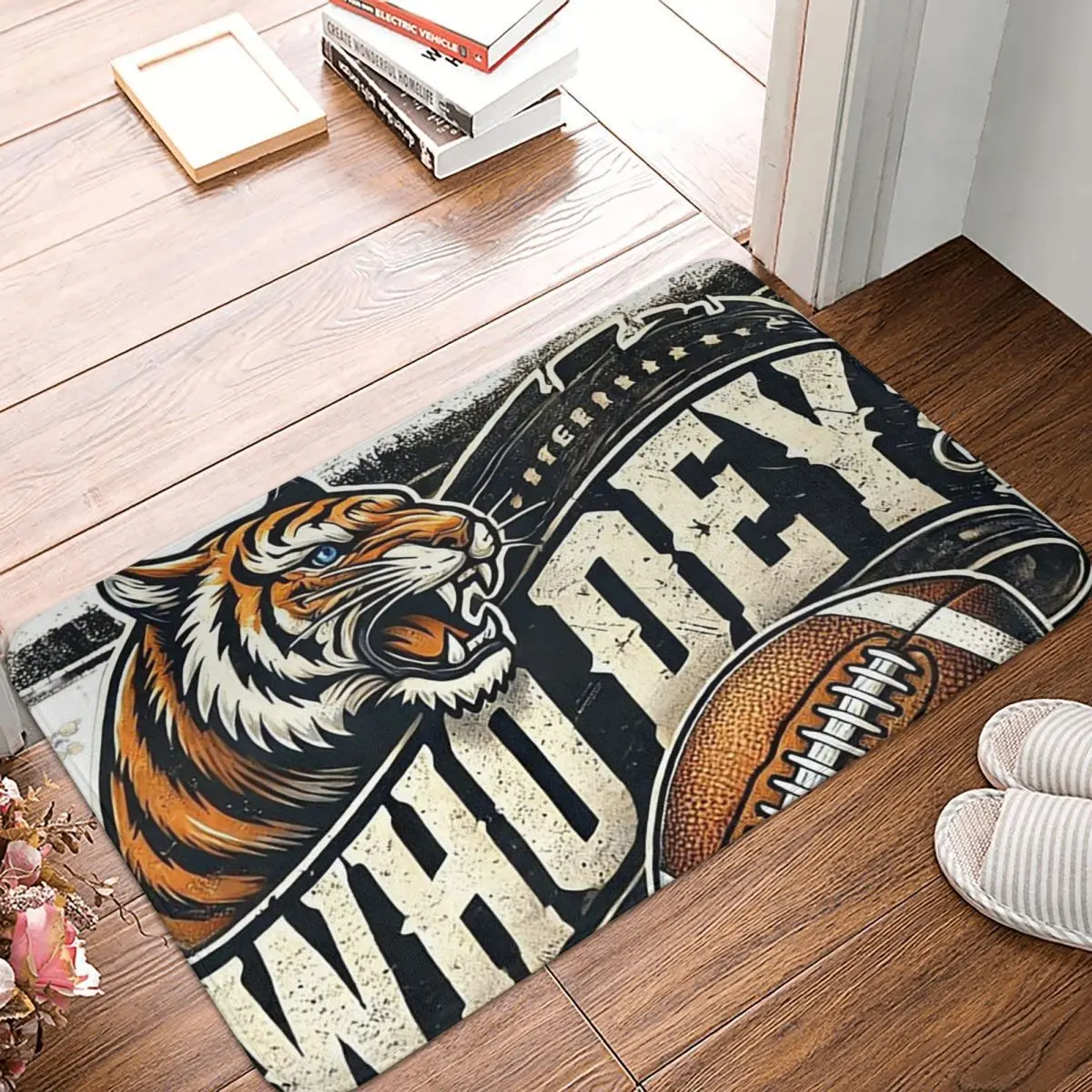 Who Dey Bengal Football Non-slip Doormat Floor Mat Carpet Rug for Kitchen Entrance Home Bathroom Living room Footpad Mats