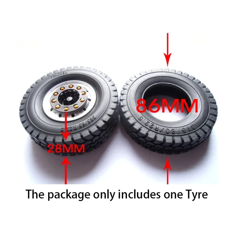 JDM-73 JDMODELS Rubber Tyre 1/14 For Tamiya  Lesu For Scania Man Actros Volvo Car Parts Rc Truck Trailer Tipper