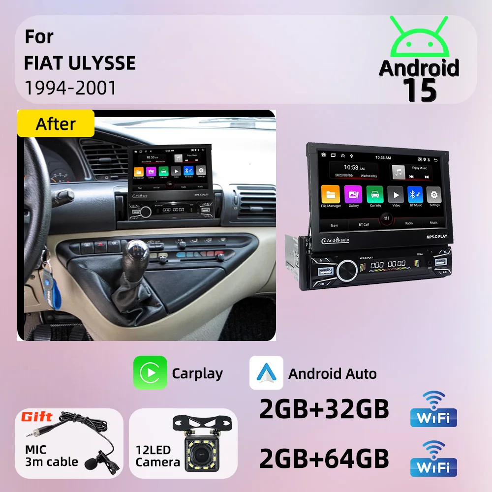 Android Radio 1Din Stereo 7