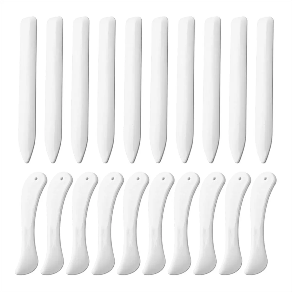 【Best Seller】20 Pcs Bone Folder Tool - Plastic Bone Folder Paper for Card Making, Leather Cards, DIY Handmade Burnishing, Bookbi