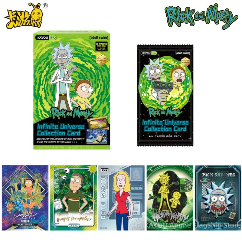 KAYOU Rick and Morty Card Infinite Universe Star Obsidian Bag 1th Genuine Anime Cartoon Collection Card Ornaments Holiday Gifts