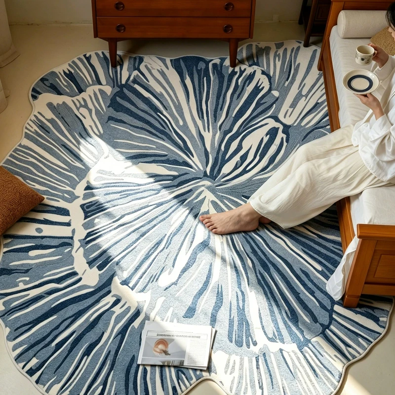 Irregular Shape Bedroom Decor Soft Carpet Thick Plush Cloakroom Rug Modern Style Rugs for Bedroom Fluffy Soft Bedside Floor Mat