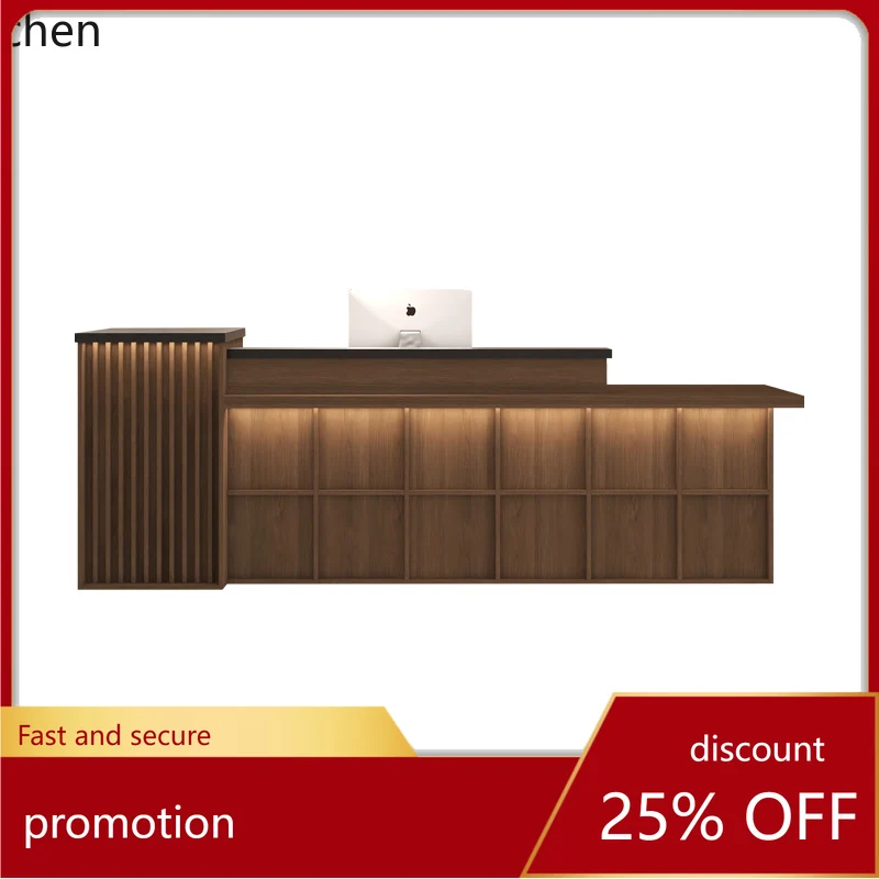 

HT Shop Restaurant Catering Front Desk Cashier Wine Cabinet 7-character L-shaped corner bar counter