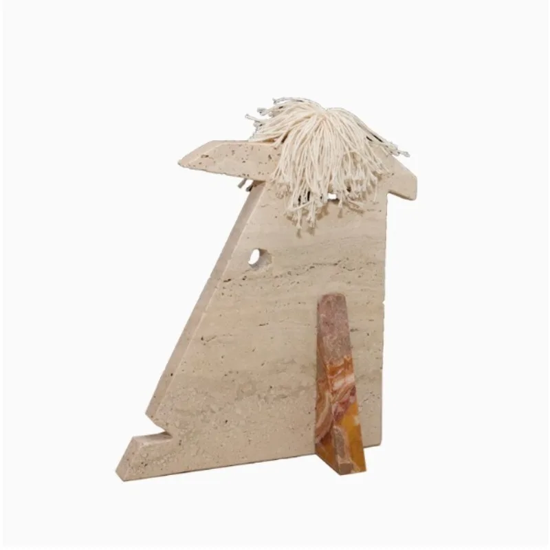 

Model room marble head side face sculpture ornament study soft decoration