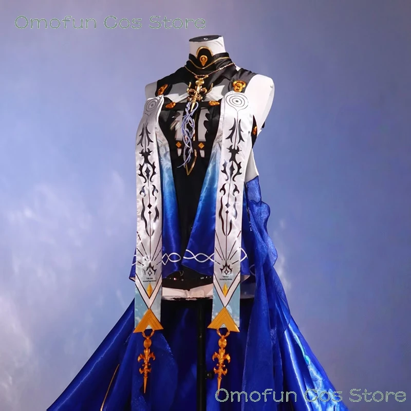 Gaun Wuthering Waves Fleurdelys Cosplay Cartethyia Wuwa Kostum Dewi Pakaian Permainan Gaun Mewah Wanita Halloween Properti Lengan Baru
