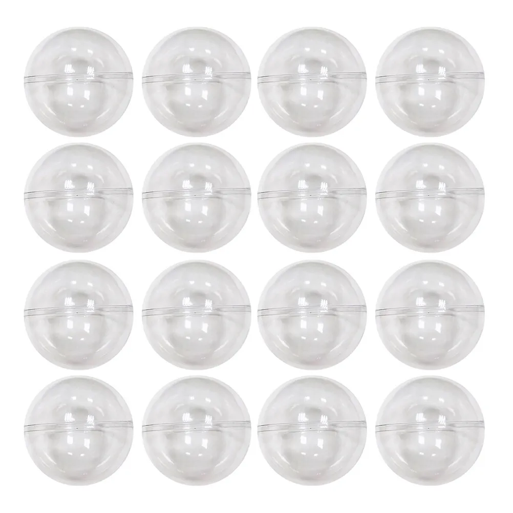 

25Pcs Refillable Clear Plastic Ball Capsules for Vending Machines Lipstick Storage Wedding Party Birthday Gifts Fashionable