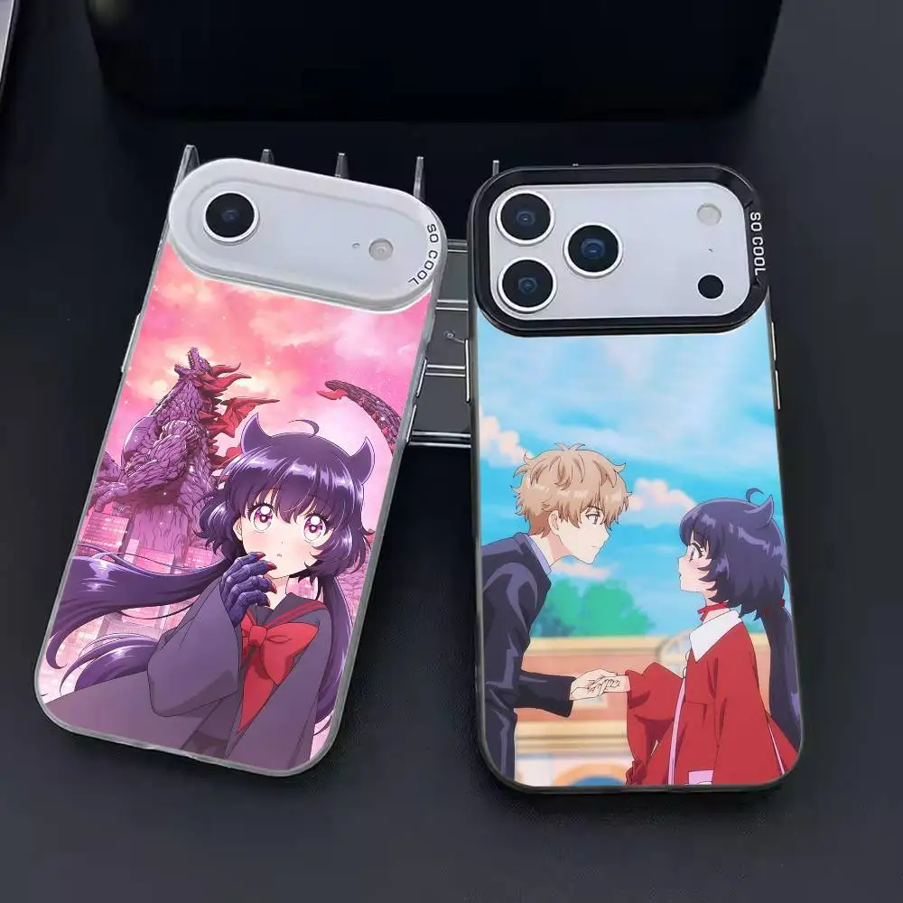 Аниме-чехол для телефона O-Otome Kaiju C-Carameliser для iPhone 17, 16, 15, 14, 13, 12, 11, Pro Max, Plus, серебристый, в стиле конфет.