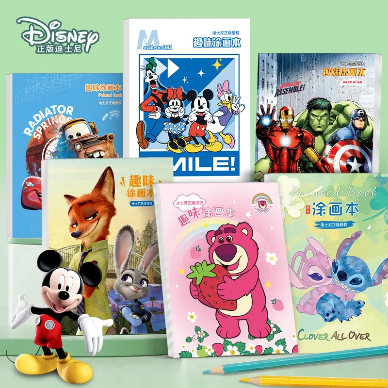 Stitch Cartoon Libro da colorare Marvel Disney Lilo & Stitch Pittura per bambini Scuola materna Graffiti Copia Schizzo Libro Regalo per bambini