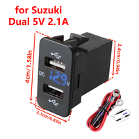 21x40mm for Suzuki Swift SX4 Vitara for Harvard H6 Dual 5V 2.1A USB Car Charger Socket