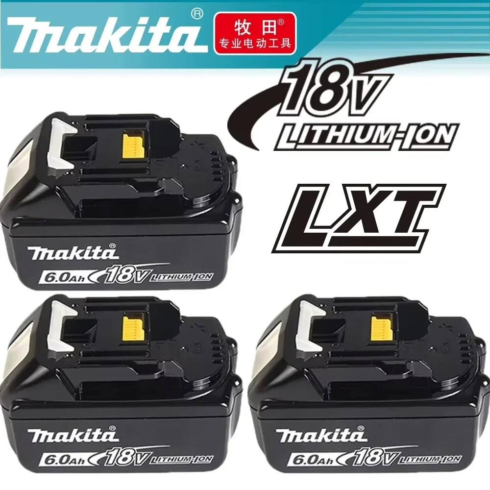 Makita 6.0Ah 2.0Ah 18V Rechargeable Power Tools Battery With LED BL1850 BL1830 BL1860 Battery Charger Set With Working Light