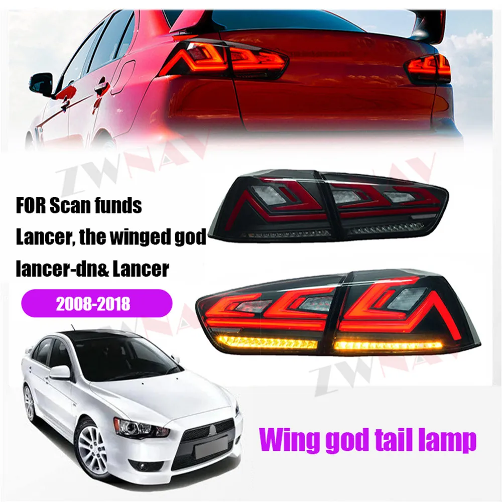 

For MITSUBISHI Lancer 2008 2009 2010 - 2018 Car Rear Light LED Taillight Lights Turn Signal Assembly Modification Lamp Accessory