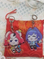 Hololive English VSinger Vtuber Youtuber Hakos Baelz Ouro Kronii Ceres Fauna Acrylic Figure Keychain Bags Pendant Anime Gift