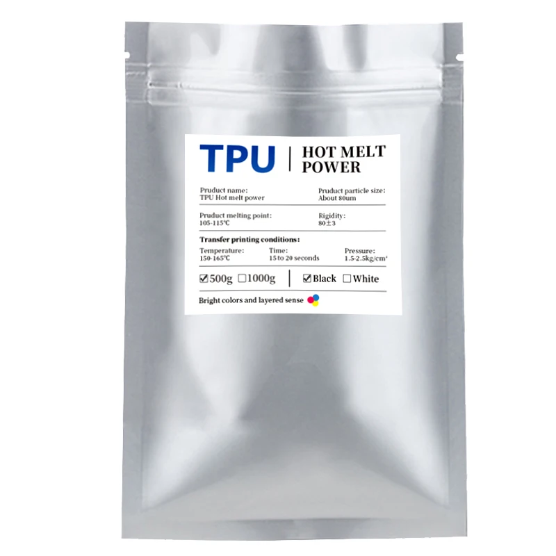 500g DTF Powder For Direct Transfer PET Film T-Shirt Printing Machine For DTF Printer Clothes DTF Ink Printing And Transfer