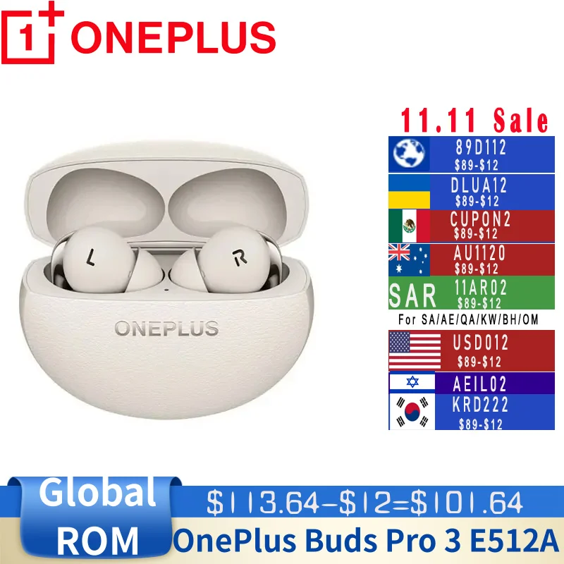 В наличии, OnePlus Buds Pro 3 E512A, наушники, новинка, Google Fast Pair, для Oneplus 12, Global Original New В наличии, OnePlus Buds Pro 3 E512A, наушники, новинка, Google Fast Pair, для Oneplus 12, Global Original New