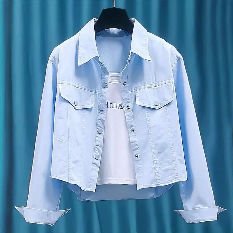 2025 สั้นลําลองแขนยาว,เสื้อแจ็คเก็ตสีทึบ,ผู้หญิงต้นฤดูใบไม้ร่วงChic,แฟชั่นและChic, anti-Aging Top Trend