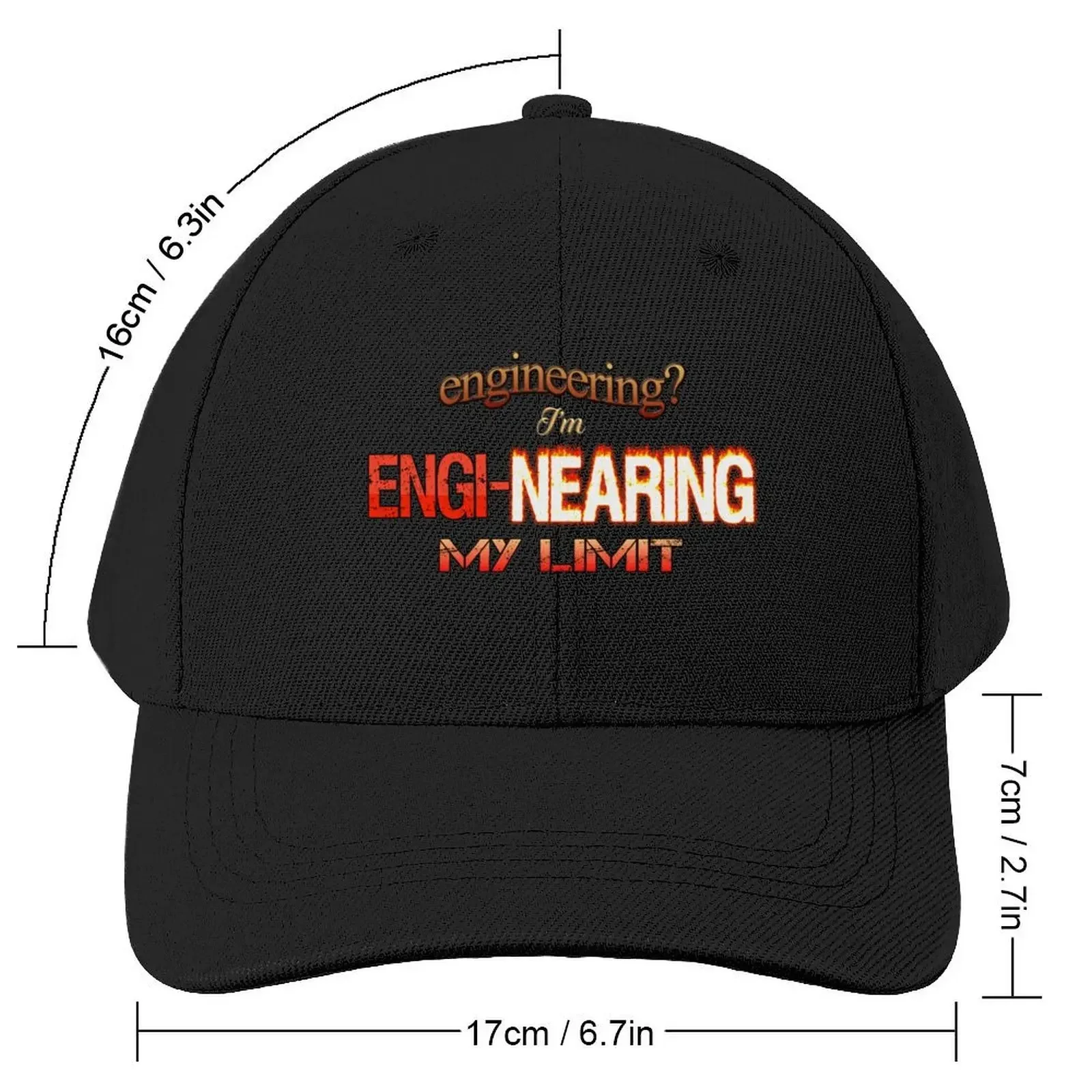 Engineering? I'm Engi-nearing My Limit Engineer Pun Baseball Cap Luxury Man Hat Snapback Cap Caps For Men Women's