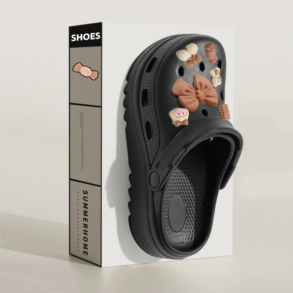 ZHIDA Clogs Sandals Men Women Couples Garden Shoes Summer Outdoor Slides Black White Minimalism EVA Outside Beach Shoes image 5