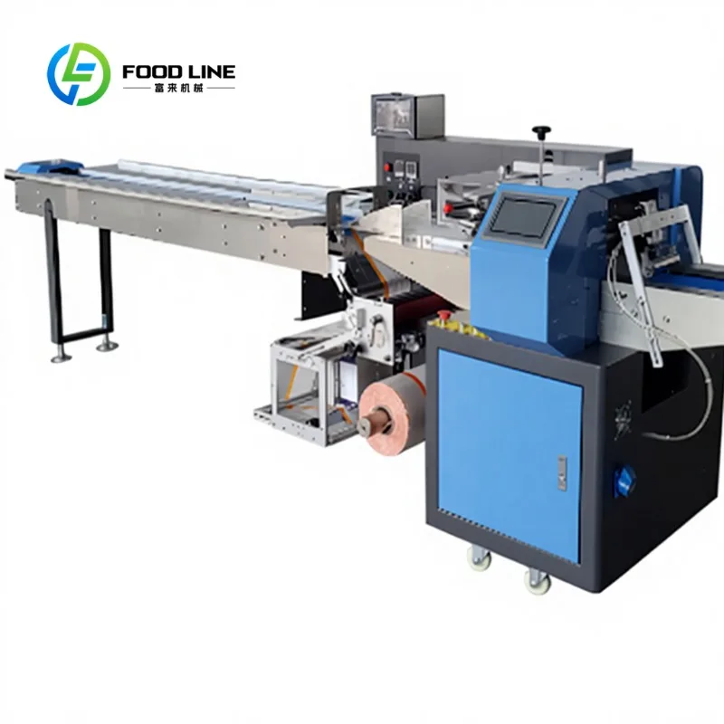 Customized Automatic Pillow Packaging Machine-Multifunctional Sealing Cutting for Food Snacks Bread Moon Cake Noodles