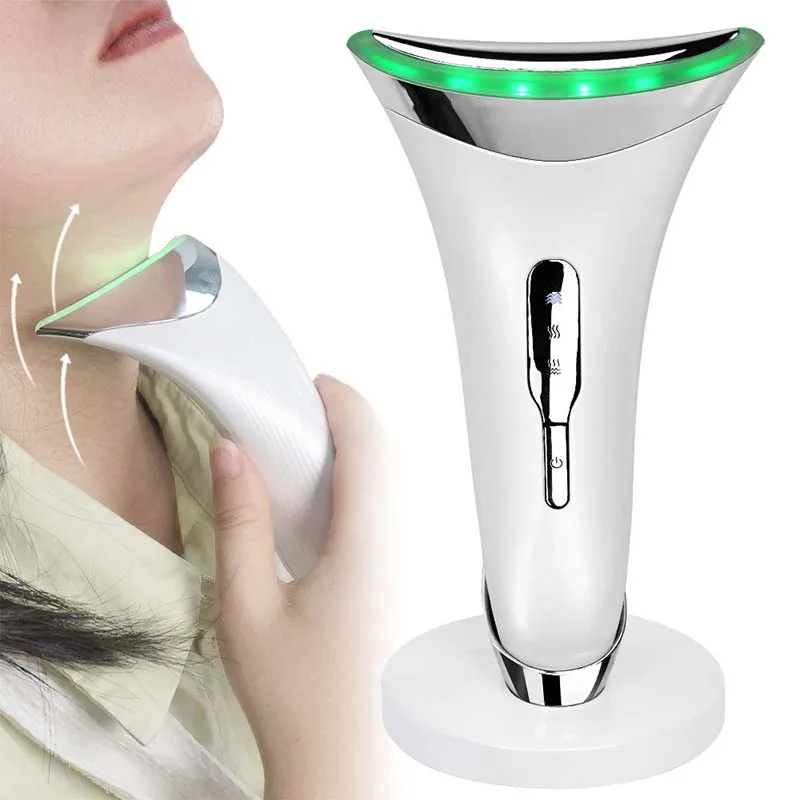 트리플 액션 열 얼굴 리프팅 타이트닝 마사지기 얼굴 리프팅 도구 휴대용 전기 얼굴 및 목 리프팅 마사지기