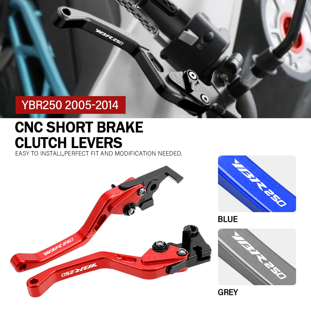 

For YAMAHA YBR250 2005 2006 2007 2008 2009 2010 2011 2012 2013 2014 Motorcycle Adjustable Brake Clutch Levers Handle Accessories