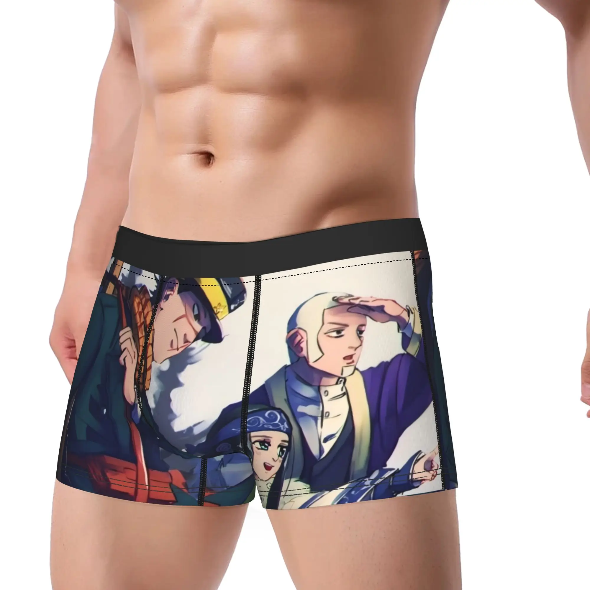Golden Kamuy Underpants Breathbale Panties Male Underwear Golden Kamuy Print Shorts Boxer Briefs