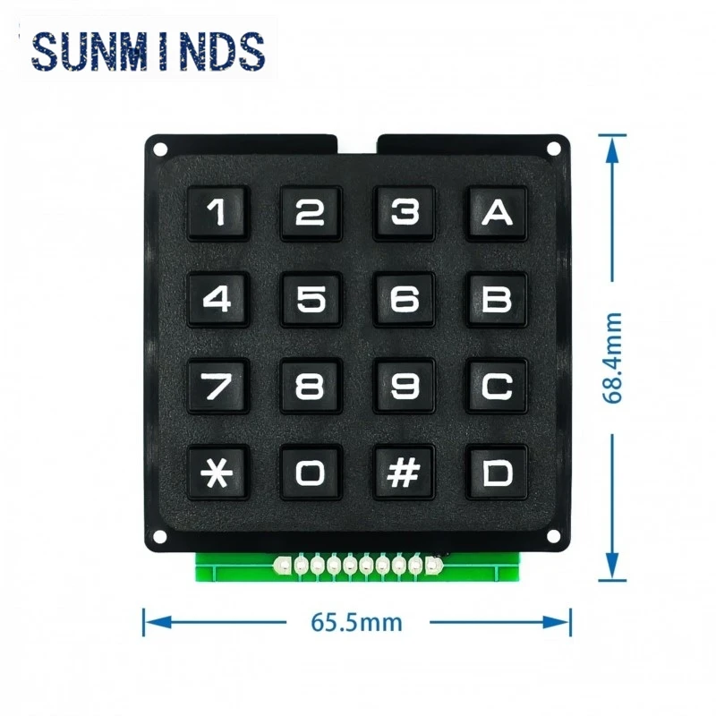 3*4 4*4 Matrix Switch Keyboard Keypad Array Module ABS Plastic Keys 4x4 3x4 12 16 Key Button Membrane Switch DIY Kit for Arduino