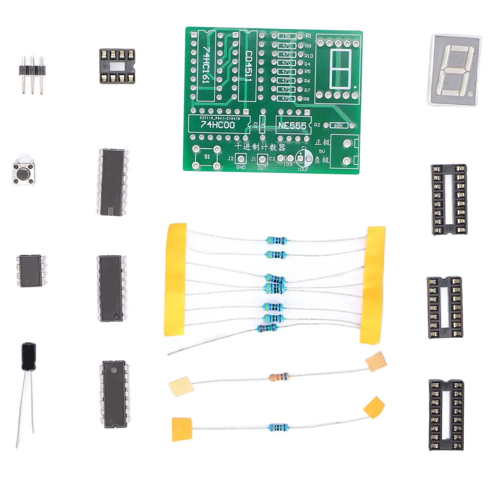 Decimal Counter Kit with Reset Function for School Training and Parts Management