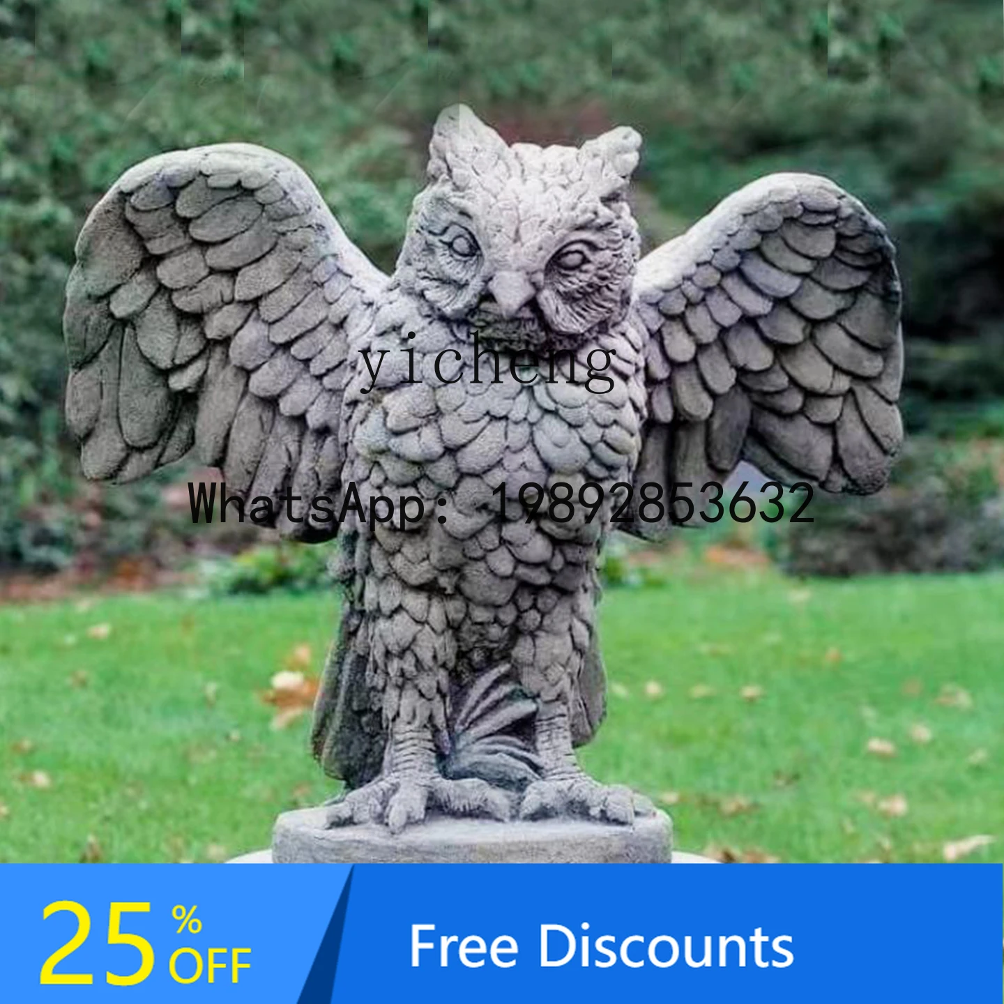 

X1outdoor courtyard garden owl sculpture ornament American country retro animal statue living room decoration