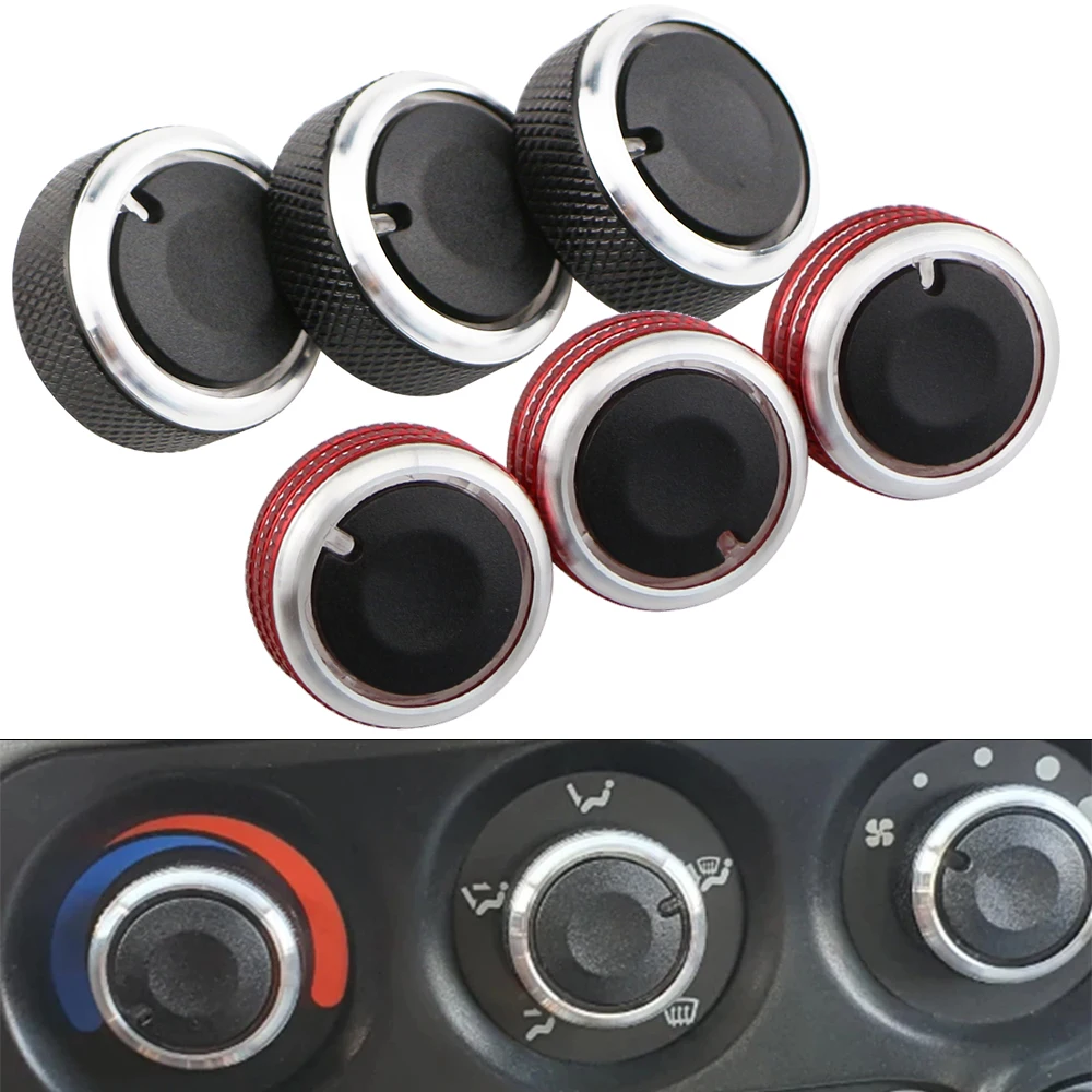 3pcs/set Air Condition Switch Knob for Chevrolet Spark M100 M150 for Chery QQ3 QQ6 Dashboard AC Adjustment Knob Accessories