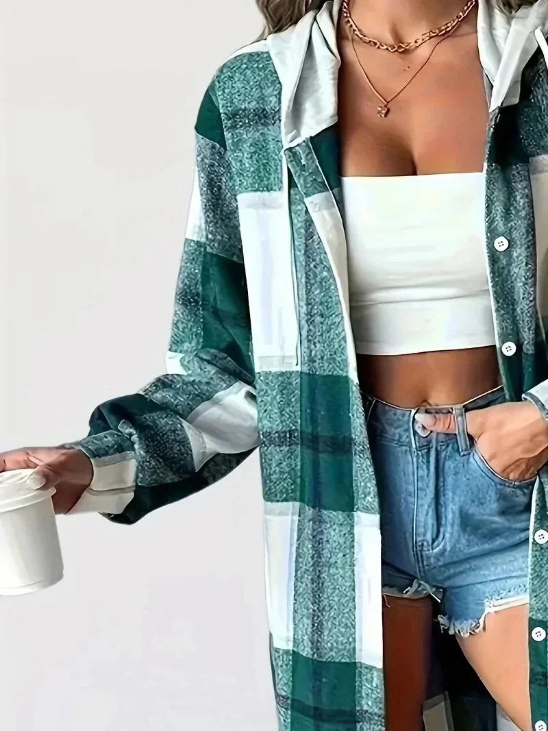 حجم كبير 1XL-5XL المرأة الربيع والخريف متقلب مقنعين معطف طويل للركاب الدفء السيدات معطف طويل الأكمام عادية