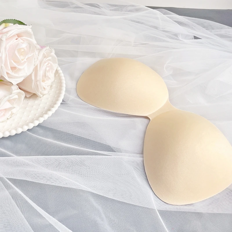 Anti-Yellowing Chest Cup, Imitation Hand Support, Breathable Sponge, One Piece Bra Cup, Anti-Deformation, RS4232, 2 Pcs per Set