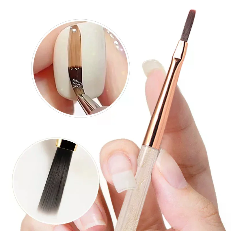 1/2PCS French Plaid Nail Art Brushes Set - Line Grid Pattern Drawing Pen for DIY UV Gel Extension & Manicure Painting Supplies