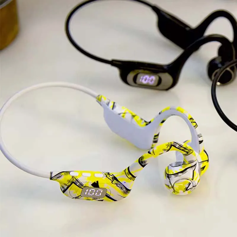 AKZ-G9 Sport Earphone Wireless Bluetooth V5.3 HiFi Headphone With LED Screen Power Display Casual Neck Hanging Headphone Gift view 3