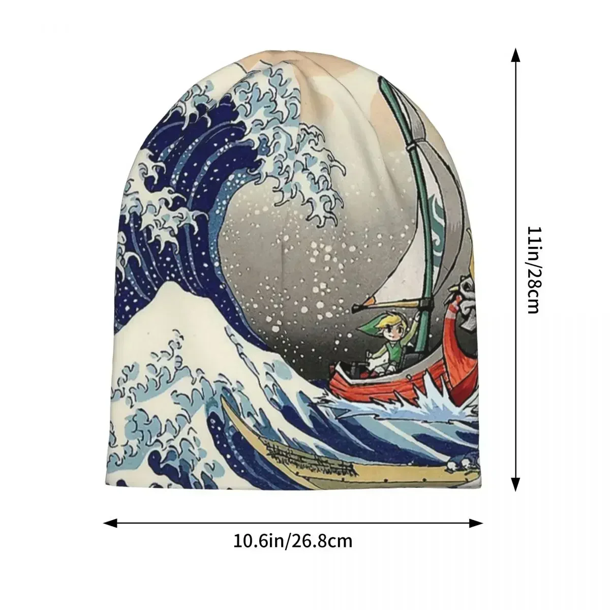 Japanese Anime Classic Great Wave Skullies Beanies Hats Warm Autumn Winter Outdoor Cap Knitted Bonnet Caps for Men Women Adult