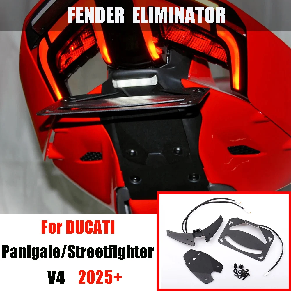 

Panigale V4 Tail Tidy For DUCATI Panigale/Streetfighter V4 2025 Tail Eliminator Modified Steel License Plate Accessories
