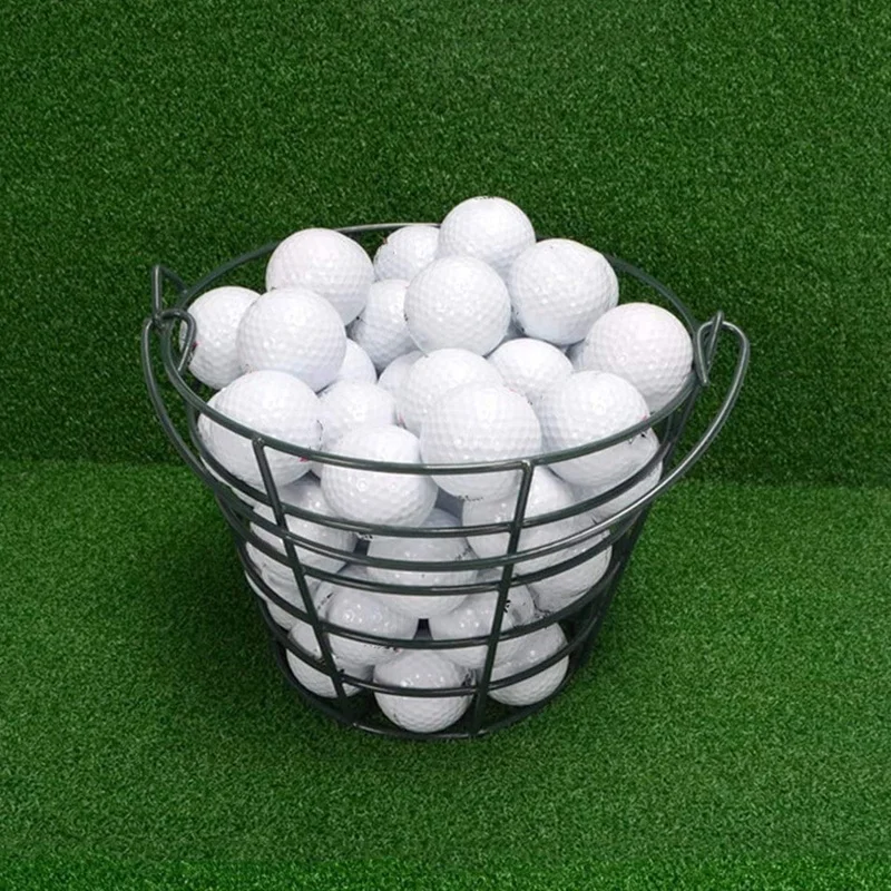 Stainless Metal Golf Basket Golf Range Basket Golf Ball Container Ball Containers Holder Holds 50 Balls