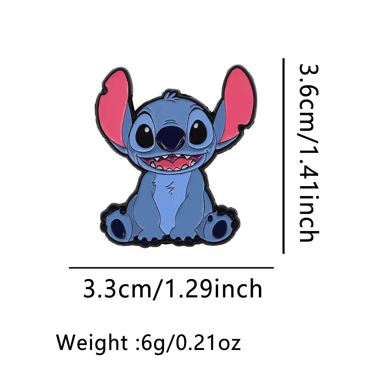 لطيف أنيمي غرزة المينا دبابيس الأزرق شخصيات كرتونية بروش التلبيب شارة بدبوس على ظهره الملابس والاكسسوارات هدايا مجوهرات الأزياء