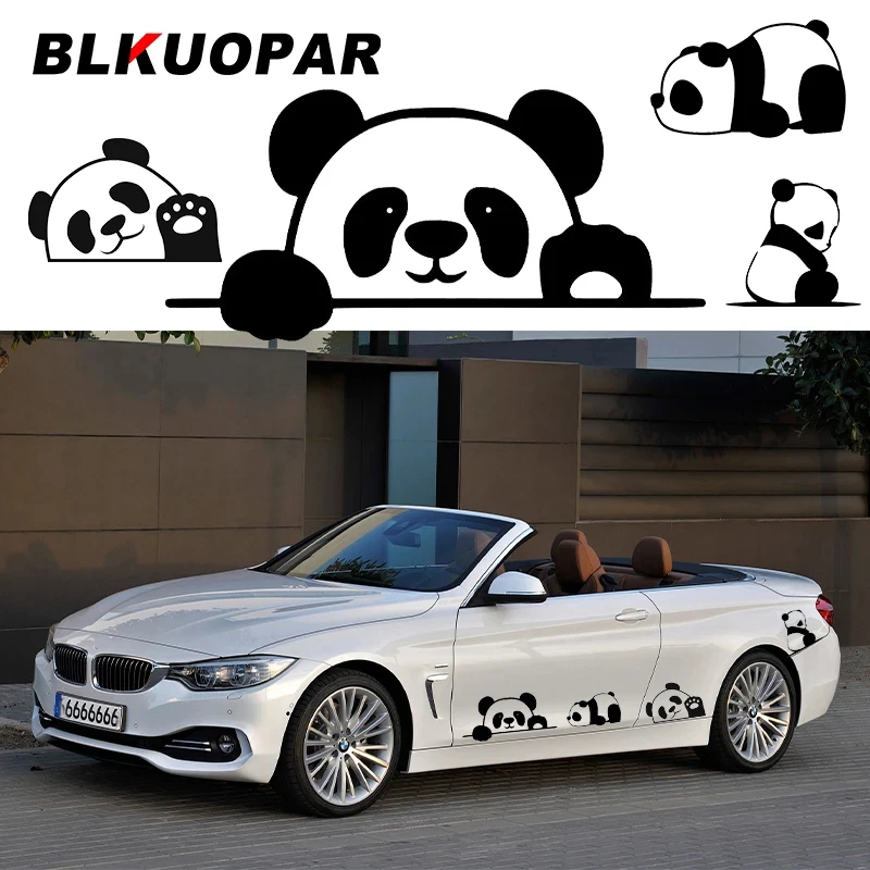 

BLKUOPAR Peeking Panda Car Stickers Vinyl ATV Creative Decal Cute Occlusion Scratch Refrigerator Air Conditioner Car Accessories