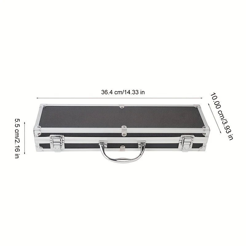 14.33x3.93x2.16inch ToolBox Tools Case Aluminum Tote Organizer Utility Alloy Container Toolbox Metal Storage Portable Handy Case