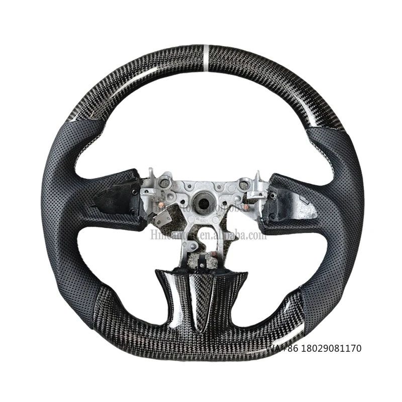 

Оптовая продажа с фабрики, оригинальный автомобильный руль из настоящего углеродного волокна, перфорированный кожаный руль для Infiniti Q50, автомобильный руль