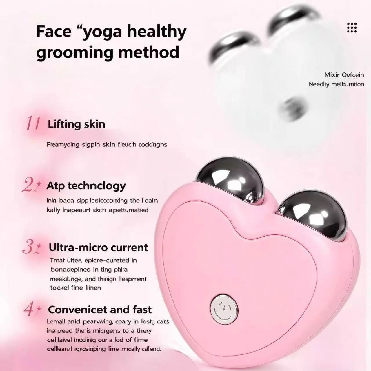 Sonic Vibration Facial Massager EMS Microcurrent Roller Face Lifting Skin Tighten Anti Wrinkle Rejuvenation Beauty Device