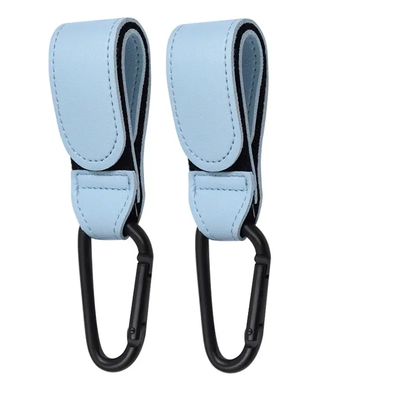 Großhandel 2 stücke PU Leder Baby Kinderwagen Haken für Kinderwagen Drehen 360 Grad Drehbare Warenkorb Organizer Kinderwagen Haken Kinderwagen zubehör