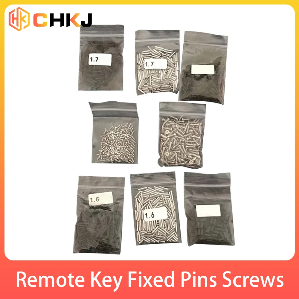 CHKJ 200PCS/LOT Locksmith Tools Supplies Car Flip Remote Key Fixed Pins Screws Set Repair Accessories Remote Control Fixing Pin