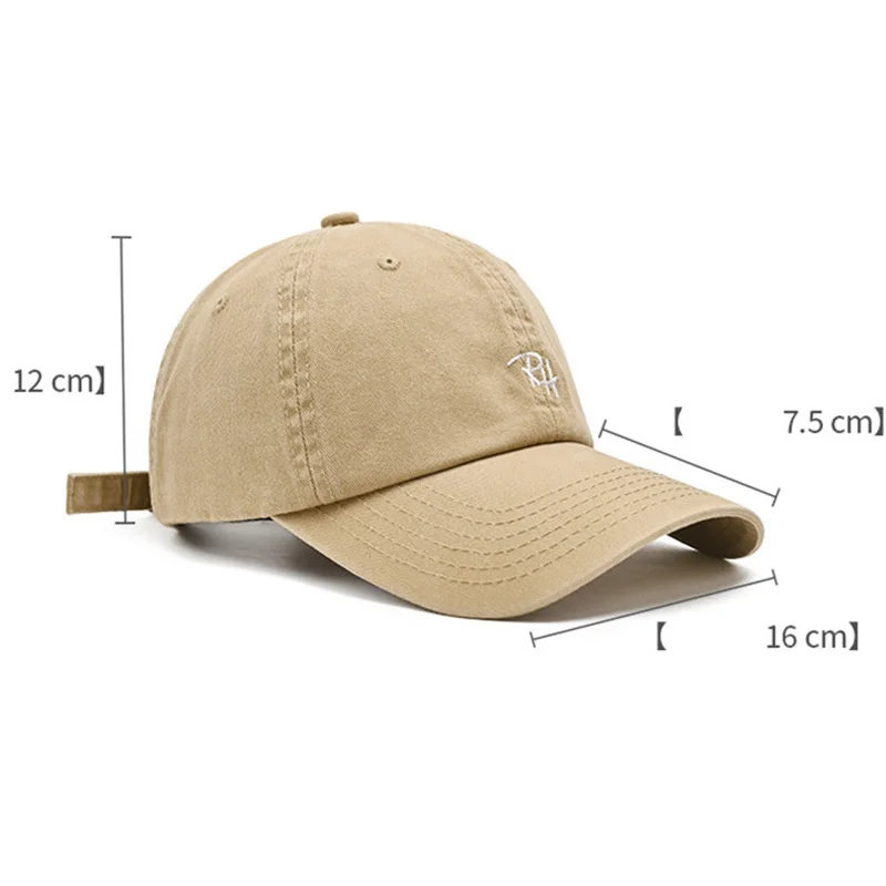 Unisex RH Letter Embroidery Baseball Cap Men Women Summer Casual Hat Outdoor Shade Adjustable Hip Hop Streetwear Trucker Hats
