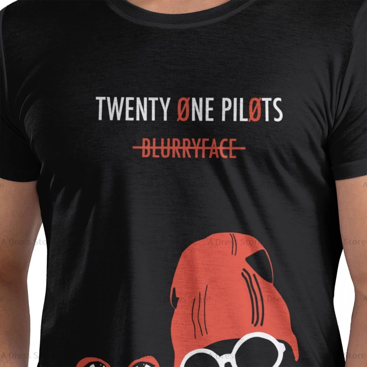 Twenty One Pilots Men's round neck T-shirt,Oversized print Tee Shirt,Casual Large Size Tshirt