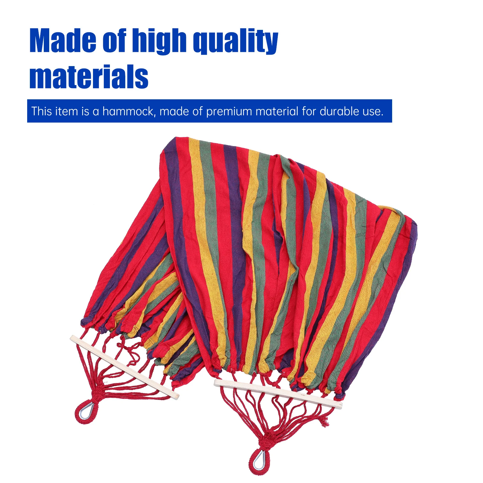 أرجوحة قماشية مخططة محمولة للاستخدام الخارجي للتخييم والمشي لمسافات طويلة والسفر خفيفة الوزن ومتينة وسهلة التعبئة في أرجوحة الحديقة