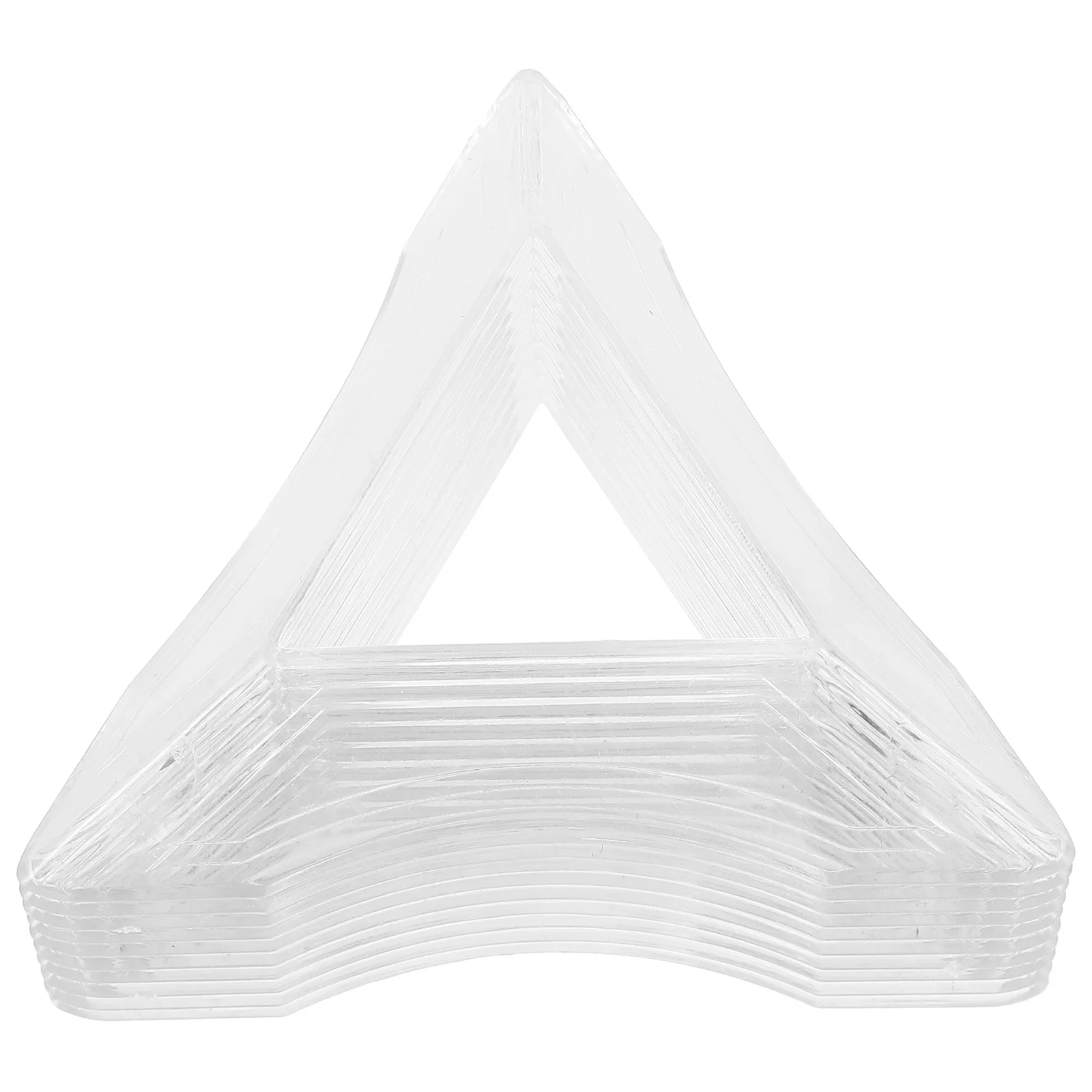 20개 투명 큐브 베이스 안전 삼각대 스탠드 재사용 가능 매니아를 위한 이상적인 디스플레이 큐브 스탠드 삼각형 큐브 베이스